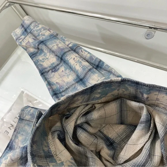 Acne Studios Blue and White Gradient Check Bandeau Blouse - Picture 12 of 12